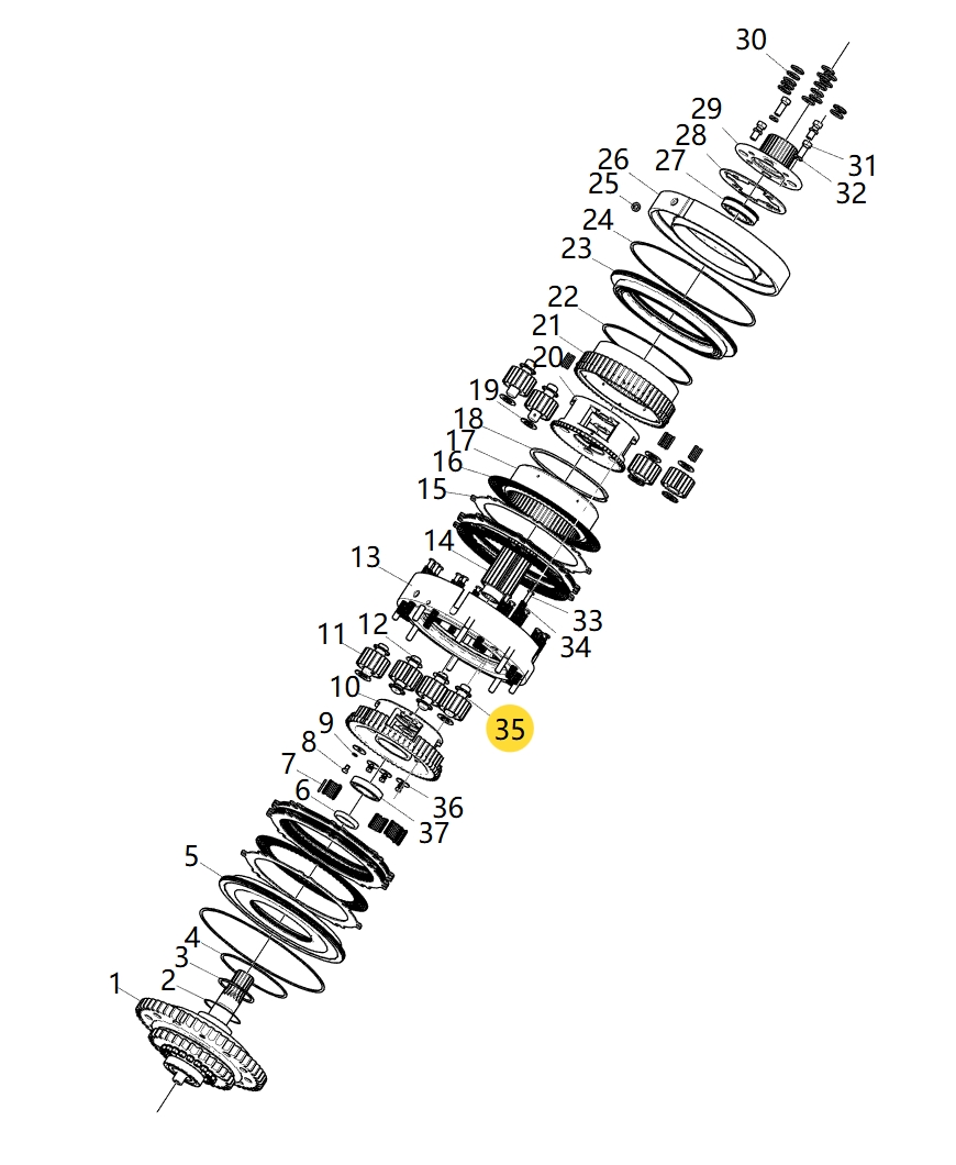 272200137 reverse gear planetary shaft