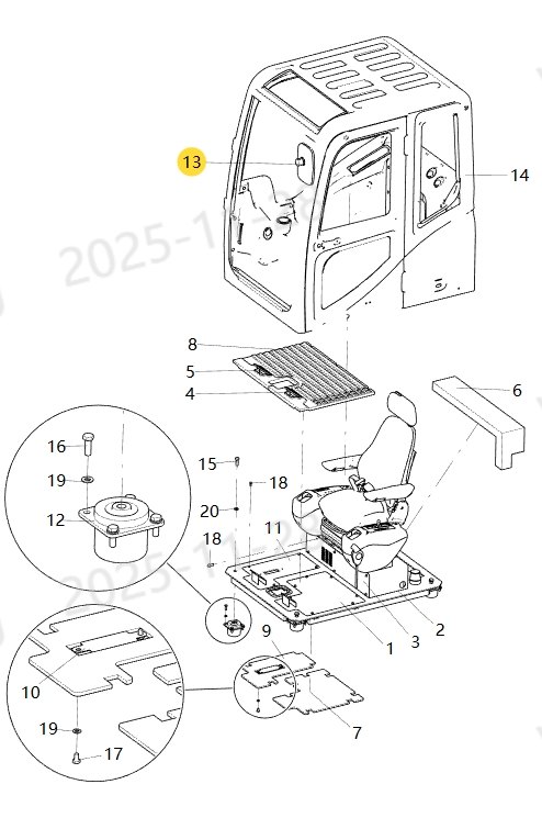801970595 xe60 rear mirror cabin 801970595 xe60 rear mirror cabin