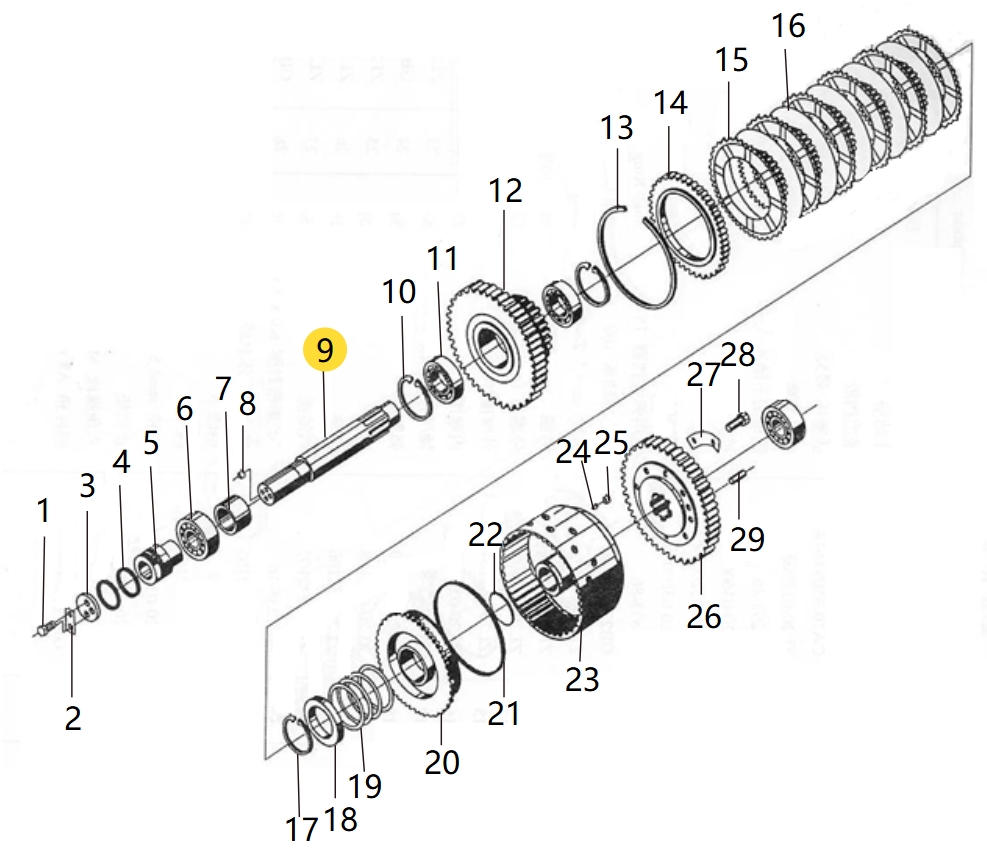 860114664 reverse shaft for XCMG wheel loader parts BS428 LW300FN LW300KN ZL30G 倒挡轴 860114664