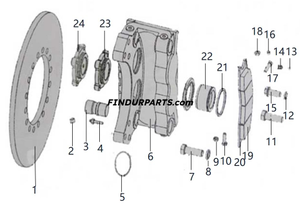 275100243 DISC BRAKE ASSEMBLY for XCMG Wheel Loader Parts LW300FN LW300KN ZL30G