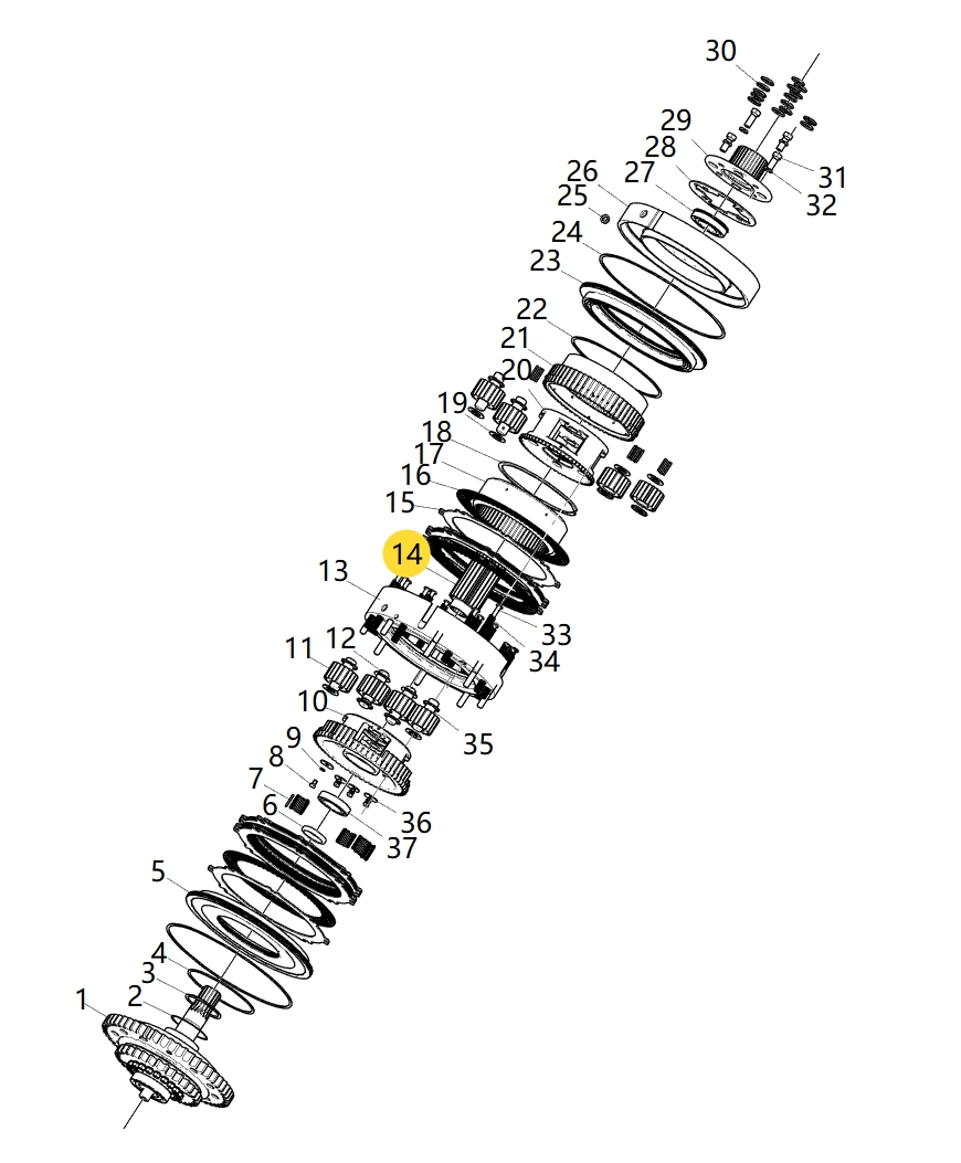272200133 sun gear for XCMG wheel loader parts LW500FN LW500KN ZL50GN XC958