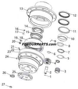 860115772 WHEEL REDUCER ASSEMBLY for XCMG Wheel Loader Parts LW300FN LW300KN ZL30G