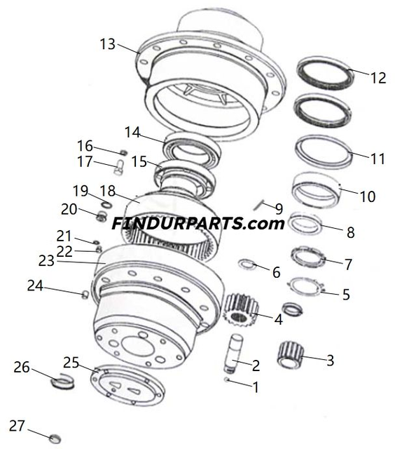 860115772 WHEEL REDUCER ASSEMBLY for XCMG Wheel Loader Parts LW300FN LW300KN ZL30G
