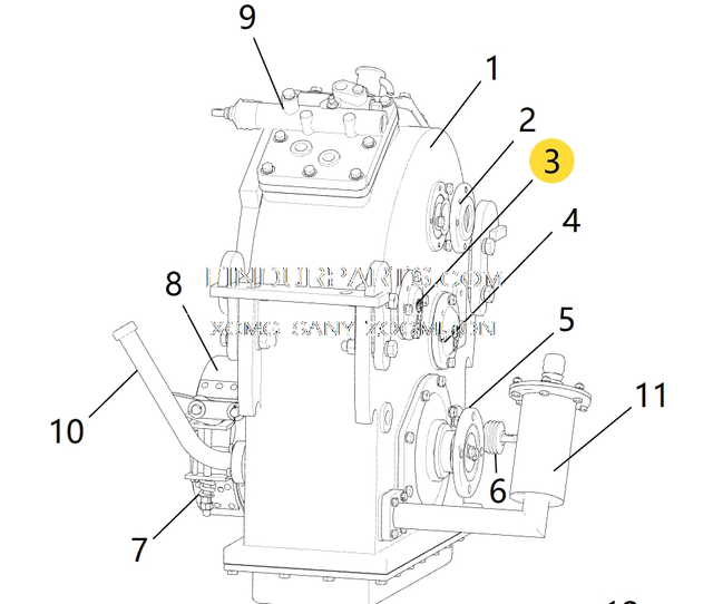 860501374 REVERSE SHAFT ASSEMBLY for XCMG Wheel Loader Parts BS428 LW300FN LW300KN ZL30G
