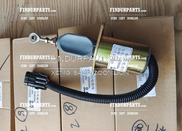 Fuel Cutoff Solenoid Valve 860517303 for XCMG Wheel Loader LW300 LW500 ZL50G