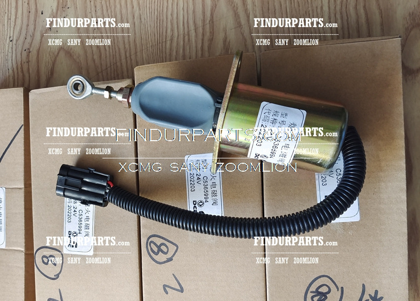 Fuel Cutoff Solenoid Valve 860517303 for XCMG Wheel Loader LW300 LW500 ZL50G