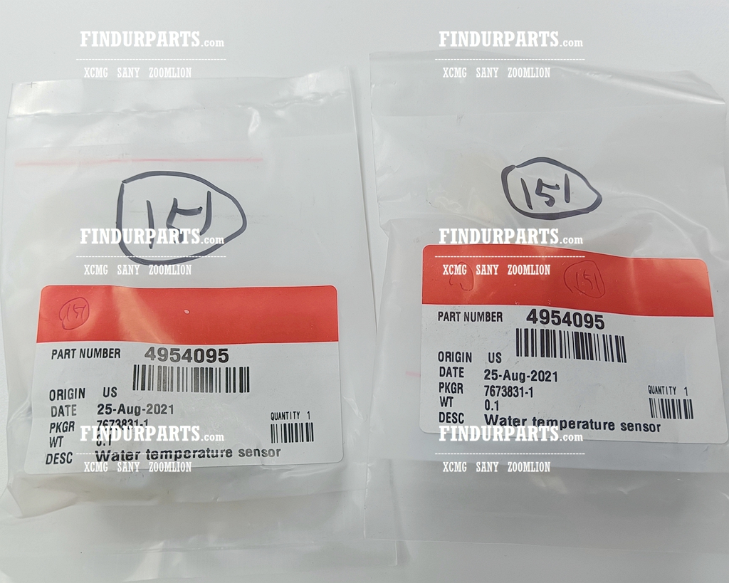 800158736 4954095 Water Temperature Sensor for XCMG Excavator Parts XE150 XE135
