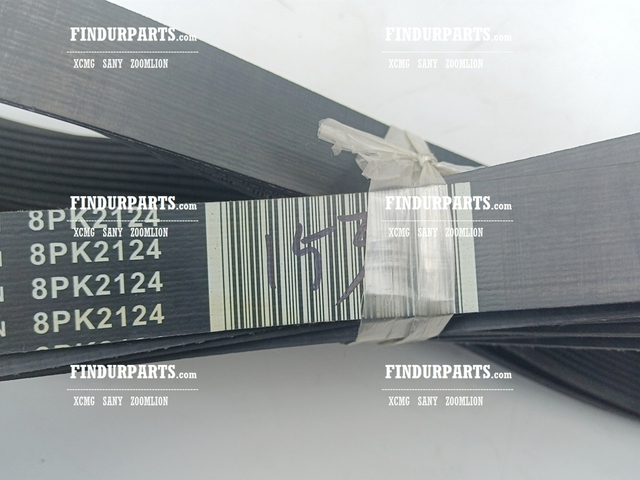 800158743 8PK2124 Fan Belt for XCMG Excavator Parts XE150 XE135