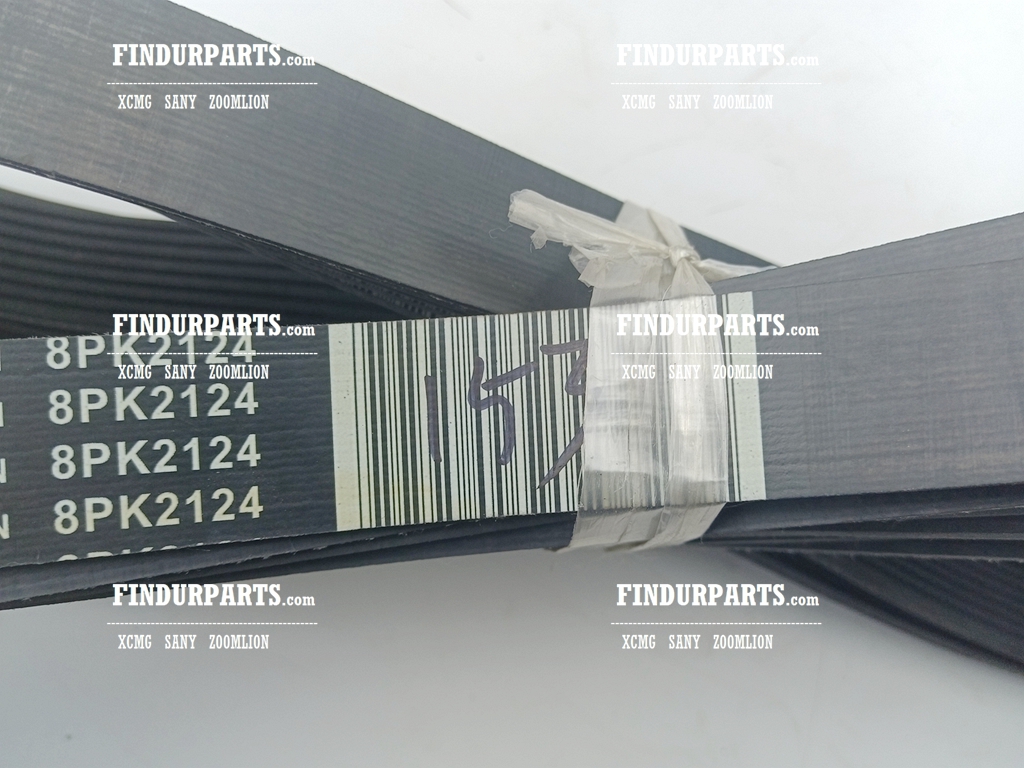800158743 8PK2124 Fan Belt for XCMG Excavator Parts XE150 XE135