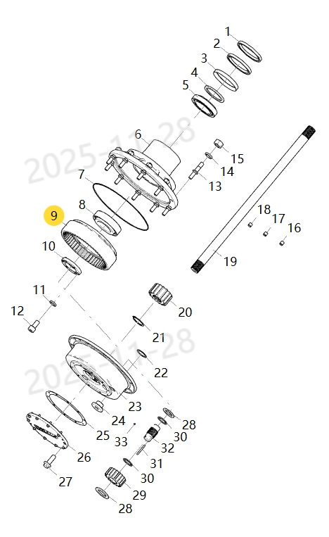 250300299 axle inner gear