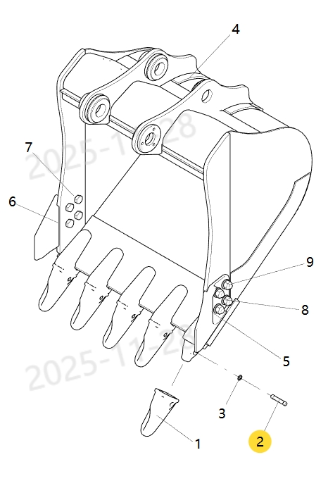 819908899 bucket teeth pin xcmg excacvator