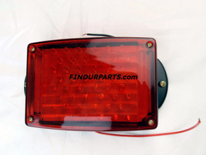 Rectangular Red Fog Light for XCMG Truck Crane Parts
